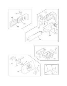 Controls Diagram and Parts List for FGHC2355PF0  Frigidaire Refrigerator