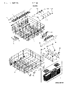Racks Diagram and Parts List for FGID2468UF1A  Frigidaire Dishwasher