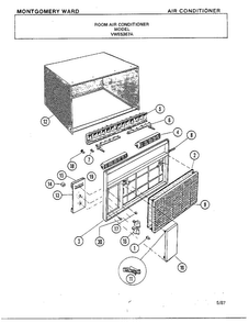 Room Air Conditioner Diagram and Parts List for 5367A  Frigidaire Air Conditioner