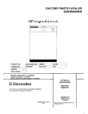 COVER Diagram and Parts List for FDB634CFS4  Frigidaire Dishwasher