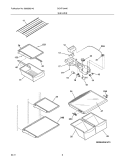SHELVES Diagram and Parts List for DGHT1844KR4  Frigidaire Refrigerator