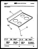 COOKTOP PARTS Diagram and Parts List for REG38BNW1  Frigidaire Range