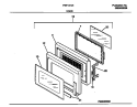 DOOR Diagram and Parts List for FMT157U1B0  Frigidaire Microwave
