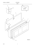 DOOR Diagram and Parts List for WFC25M4BW5  Crosley Freezer