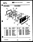 LOWER OVEN DOOR PARTS Diagram and Parts List for GPM638BDL3  Frigidaire Range
