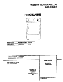 COVER Diagram and Parts List for FDGB55RGS1  Frigidaire Dryer