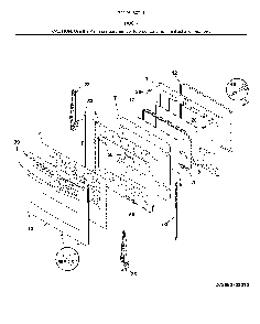 Door Diagram and Parts List for 79096183714  Kenmore Range