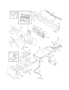 Control Panel Diagram and Parts List for FAFS4174NR0  Frigidaire Washer