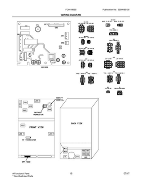 08 - Wiring Diagram Diagram and Parts List for FGHI1865SE5  Frigidaire Refrigerator