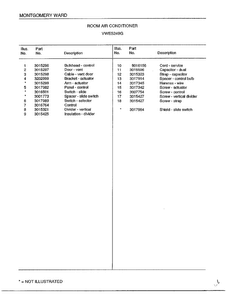 Room Air Conditioner Page 4 Diagram and Parts List for 5249G  Frigidaire Air Conditioner