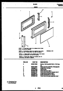 DOOR PARTS Diagram and Parts List for 56-4861-10-06  Tappan Microwave