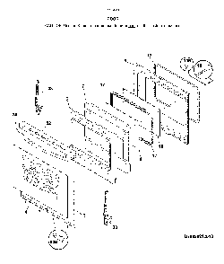 Door Diagram and Parts List for 79096182714  Kenmore Range