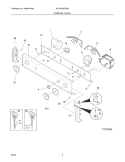 CONTROL PANEL Diagram and Parts List for WLXG42REW5  Westinghouse Washer Dryer Combo