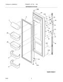 REFRIGERATOR DOOR Diagram and Parts List for FRS6B5EEW3  Frigidaire Refrigerator