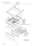 TOP/DRAWER Diagram and Parts List for FFEF3020LWD  Frigidaire Range