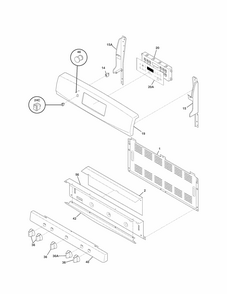 Backguard Diagram and Parts List for 79072719210  Kenmore Range