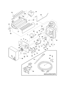 Ice Maker Diagram and Parts List for 25372929017  Kenmore Refrigerator