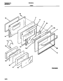 DOOR Diagram and Parts List for FEF367CATC  Frigidaire Range