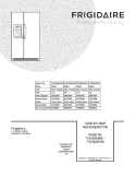 COVER Diagram and Parts List for FGHS2669KE2  Frigidaire Refrigerator