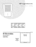 COVER Diagram and Parts List for FDF70S1ENG11  Frigidaire Dehumidifier