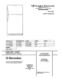 COVER Diagram and Parts List for GLHT182SAQ3  Frigidaire Refrigerator