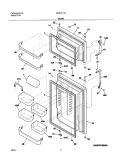 DOORS Diagram and Parts List for NGS21TZAB3  Frigidaire Refrigerator