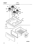 TOP / DRAWER Diagram and Parts List for FEF352ASA  Frigidaire Range