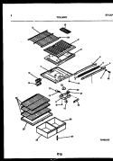 SHELVES AND SUPPORTS Diagram and Parts List for TPK180HN1D  Kelvinator Refrigerator