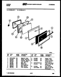 DOOR PARTS Diagram and Parts List for 31-2758-66-05  Tappan Range