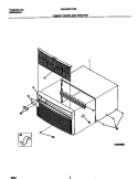 CABINET FRONT AND WRAPPER Diagram and Parts List for WAC052T7A2B  Frigidaire Air Conditioner