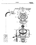 MOTOR Diagram and Parts List for FDB765RCR0  Frigidaire Dishwasher