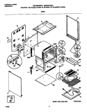 BODY Diagram and Parts List for MEF305PBDK  Frigidaire Range