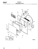P16D0021 FRNT PNL, DOOR Diagram and Parts List for FDG336RET2  Frigidaire Dryer