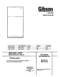 COVER Diagram and Parts List for GRT17C2AW0  Gibson Refrigerator