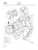 WSHR TUB, MOTOR Diagram and Parts List for GTR1040AS0  Gibson Washer