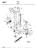 CABINET Diagram and Parts List for FRS22PRCW1  Frigidaire Refrigerator