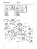 BURNER Diagram and Parts List for EW36GC55GS1  Electrolux Cooktop
