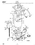 MOTOR / TUB Diagram and Parts List for F21C235CS2  Frigidaire Washer