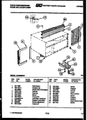 CABINET AND INSTALLATION PARTS Diagram and Parts List for AC052M7A2  Frigidaire Air Conditioner