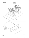 TOP / DRAWER Diagram and Parts List for FGF355CGSG  Frigidaire Range