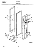 FREEZER DOOR Diagram and Parts List for FRS24WSCB3  Frigidaire Refrigerator