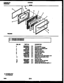 DOOR PARTS Diagram and Parts List for FEF342BADA  Frigidaire Range