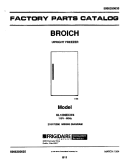 COVER Diagram and Parts List for UL1293ECW4  Electrolux Freezer