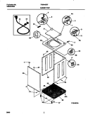 P12V0019 WSHR CAB, TOP Diagram and Parts List for FWX445RFT4  Frigidaire Washer