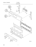 BACKGUARD Diagram and Parts List for FGF375EBA  Frigidaire Range