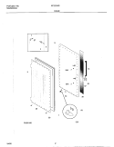 DOOR Diagram and Parts List for XF22CW0  Frigidaire Freezer