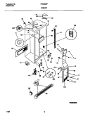 CABINET Diagram and Parts List for FRS28ZRFD0  Frigidaire Refrigerator
