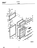 DOORS Diagram and Parts List for FRT18PRCD6  Frigidaire Refrigerator