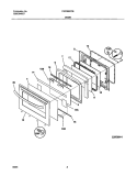DOOR Diagram and Parts List for FEF366CCB  Frigidaire Range