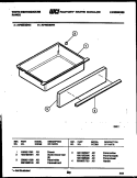 DRAWER PARTS Diagram and Parts List for KF400GDH3  Frigidaire Range